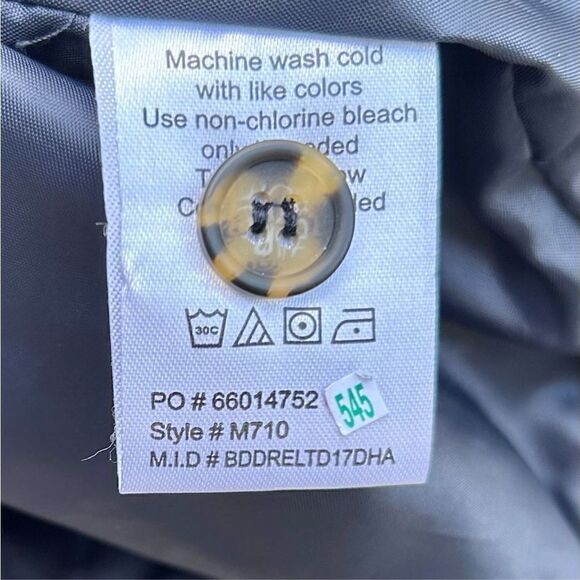 Harriton Windbreaker Men's Size M Blue Collared Raglan Long Sleeve Jacket - Picture 10 of 10